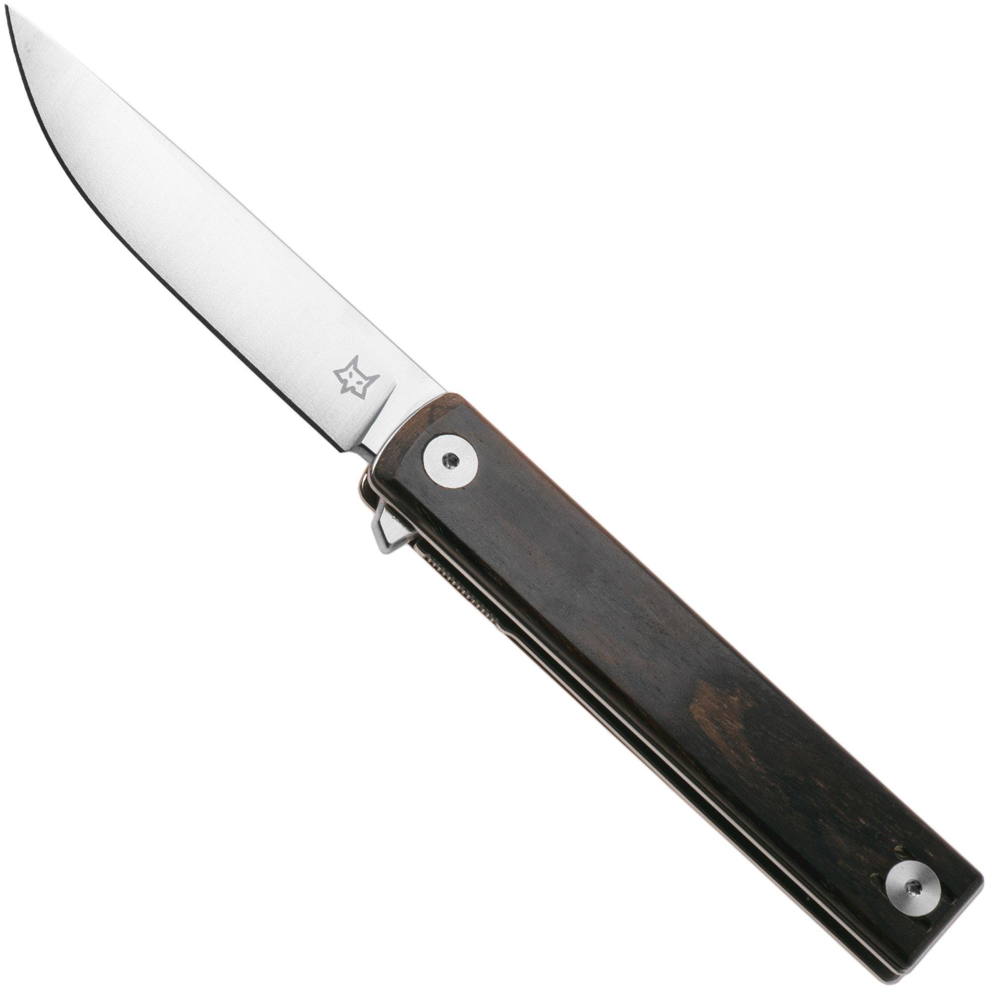 Fox Knives Chnops Heritage FX-544-ZW Satin Hybrid Cryo, Ziricote zakmes, Riccardo Gobbato design