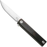 Afbeelding voor Fox Knives Chnops Heritage FX-544-ZW Satin Hybrid Cryo, Ziricote zakmes, Riccardo Gobbato design
