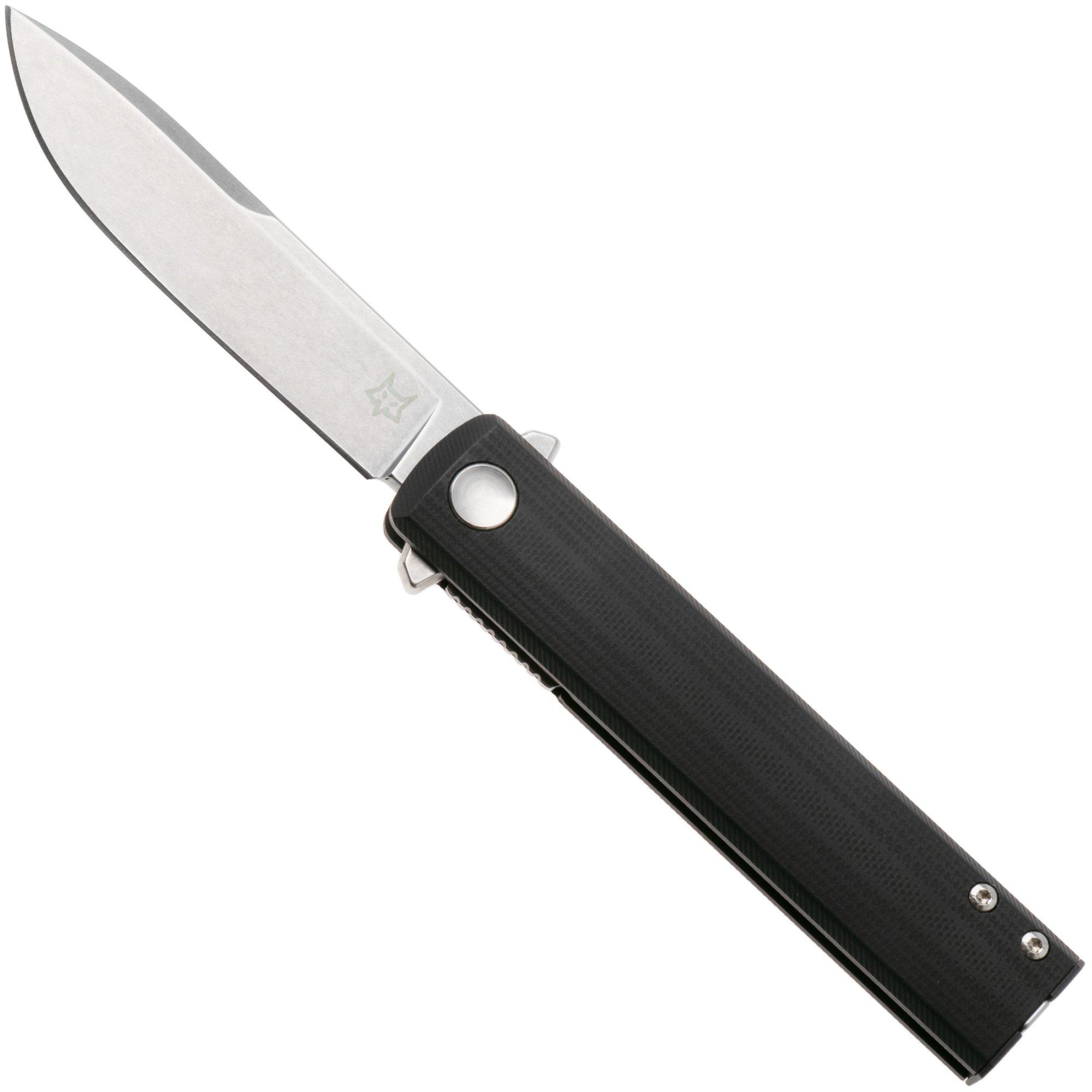 Fox Knives Chnops Tactical, FX-545G10BSW, Stonewashed Hybrid Cryo, Black G10 zakmes