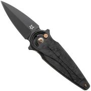 Afbeelding voor Fox Knives Saturn FX-551-DMB Black PVD M390, Dark Matter Carbon Fibre, zakmes, Denis Simonutti design