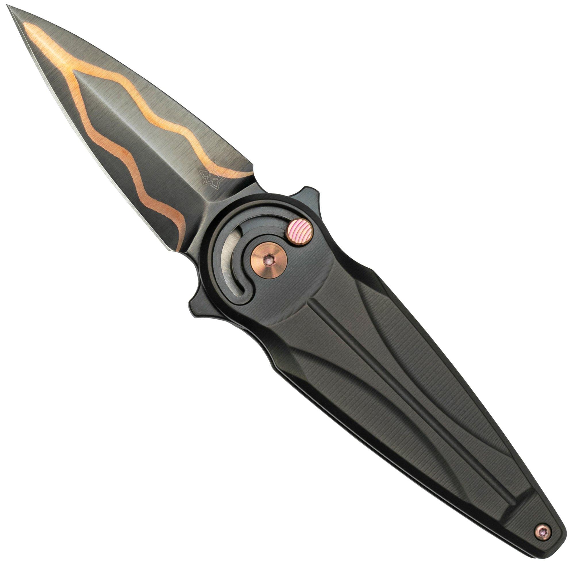 Nóż składany Fox Knives Saturn Carbon Copper Damascus, FX-551 TiCOP