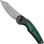 FOX Knives Jupiter FX-555DM, Hakkapella Damascus, Titanium PVD Malachite Insert, zakmes