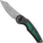 Image for FOX Knives Jupiter FX-555DM, Hakkapella Damascus, Titanium PVD Malachite Insert, pocket knife