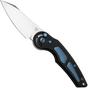 Afbeelding voor FOX Knives Jupiter FX-555-TIBL, M390 Satin, Black PVD Titanium, Blue Oxidized Titanium Insert, zakmes