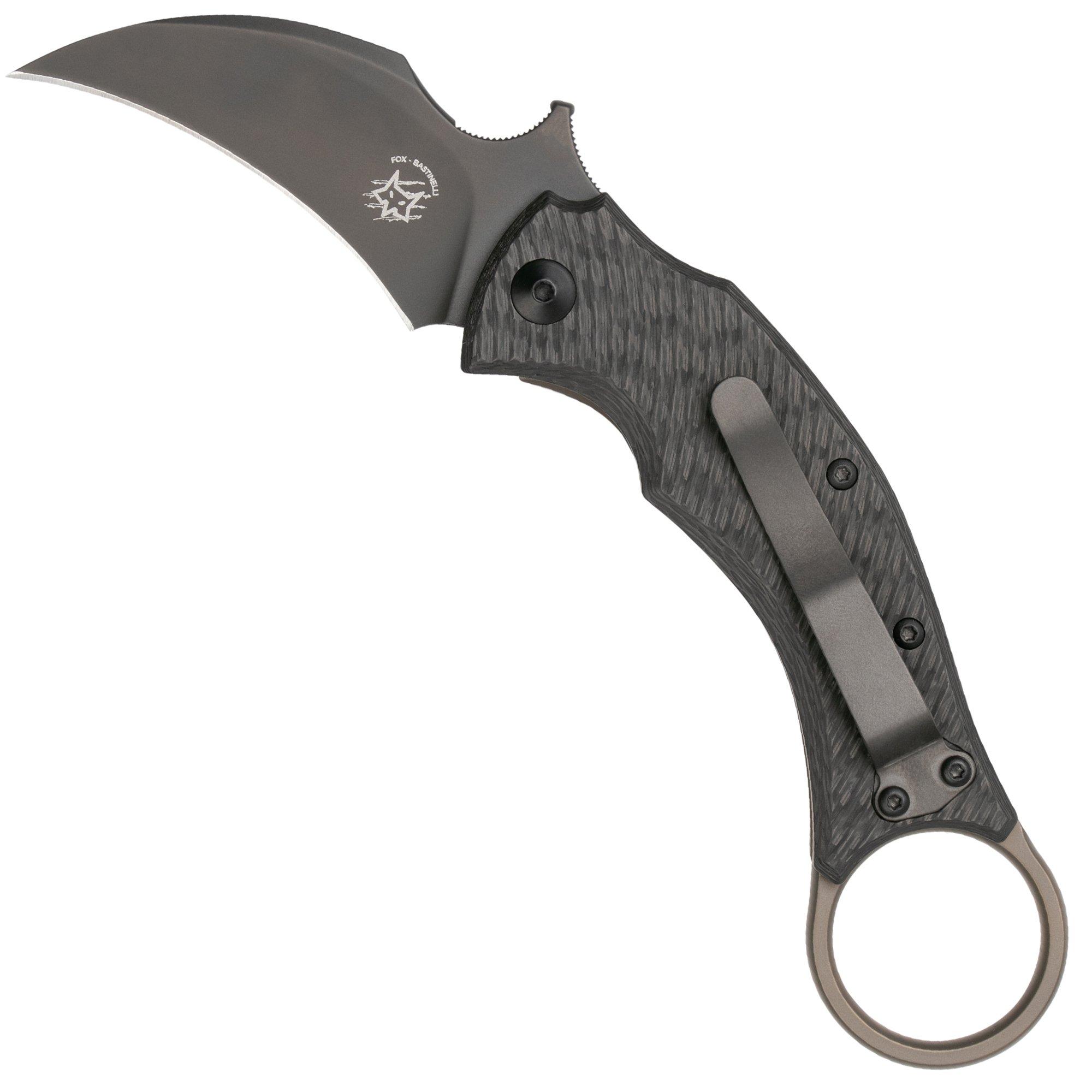 Fox Knives Black Bird FX-591TICBR Karambit-Messer, Bastinelli Design