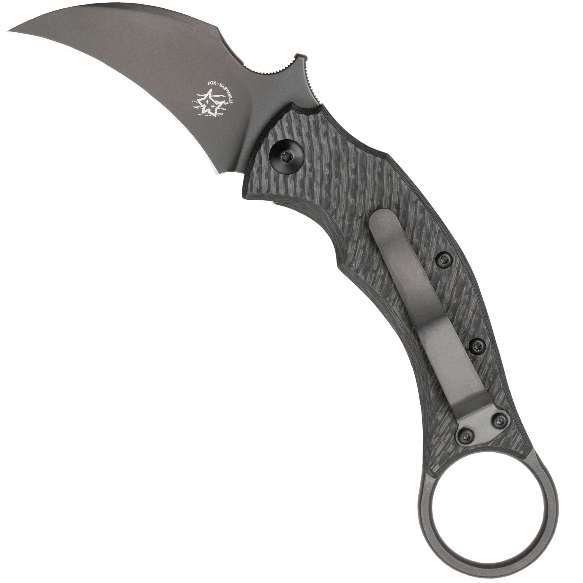 Nóż karambit Fox Knives Black Bird FX-591TICB, projekt Bastinelli