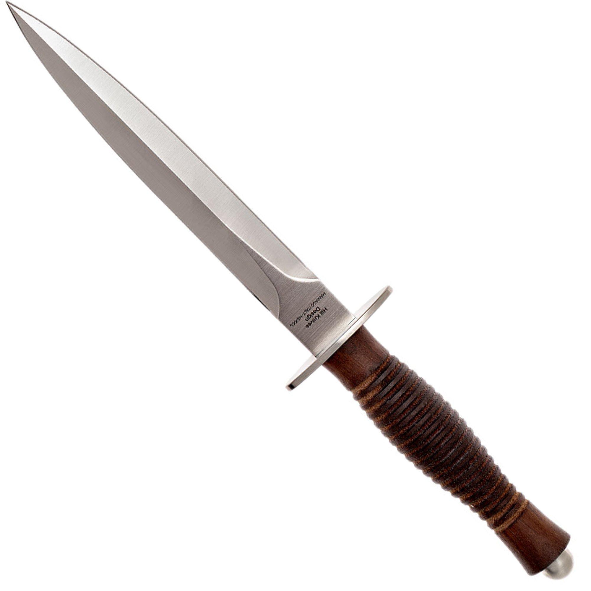 Sztylet Fox Fairbairn Sykes FX-593 Wallnut Handle, projekt Hill Knives