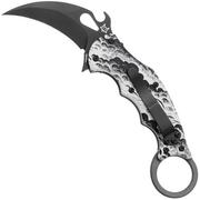 Afbeelding voor Fox FX-599 ALB-2 The Storm, Black Idroglider Böhler N690Co, Engraved Aluminum, karambitmes