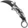 Image for Fox FX-599 ALB-2 The Storm, Black Idroglider Böhler N690Co, Engraved Aluminum, karambit