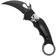 Image for Fox FX-599 ALB-4 Skull, Black Idroglider Böhler N690Co, Engraved Aluminum, karambit