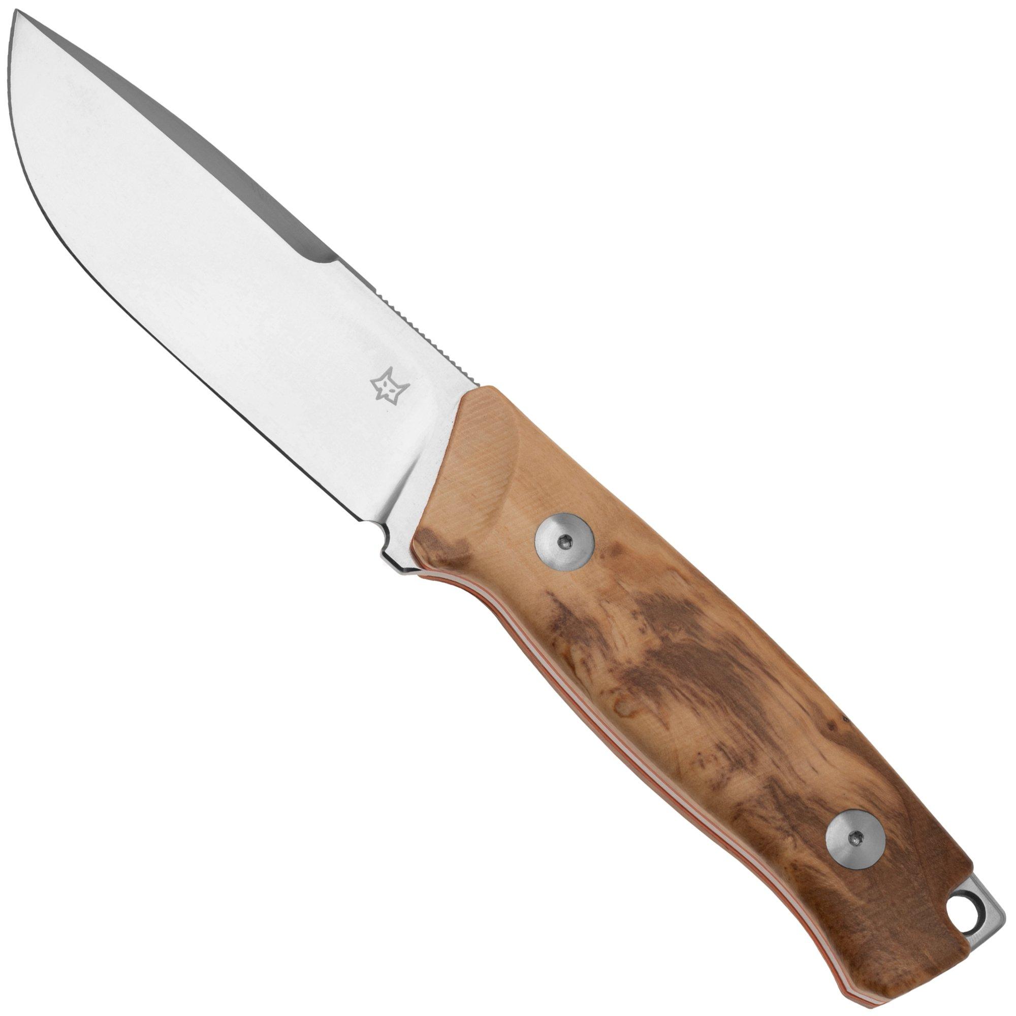 Nóż z głownią stałą Fox Knives Rifle Windage FX-661 OL, Olive Wood, projekt Raven Knives