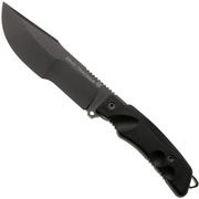 Afbeelding voor Fox FKMD Dino Tracker FX-9CM08-B, Black Idroglider Böhler N690Co, Black Forprene vaststaand mes, Black Roc Knives design