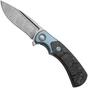 Afbeelding voor Fox 40 Years Anniversary Knife FX-F2017-D Damasteel DS93X Gysinge Pattern, Marble Carbon Fiber, Blue Oxidized Titanium, zakmes