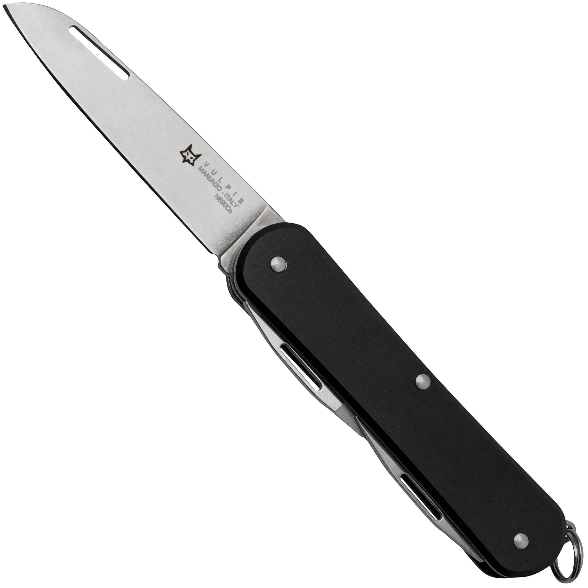 Szwajcarski scyzoryk Fox Vulpis 3-Tools FX-VP130-3BK, N690Co, Aluminium Black