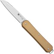 Fox Vulpis FX-VP130-OT Polished M390, Brass, pocket knife