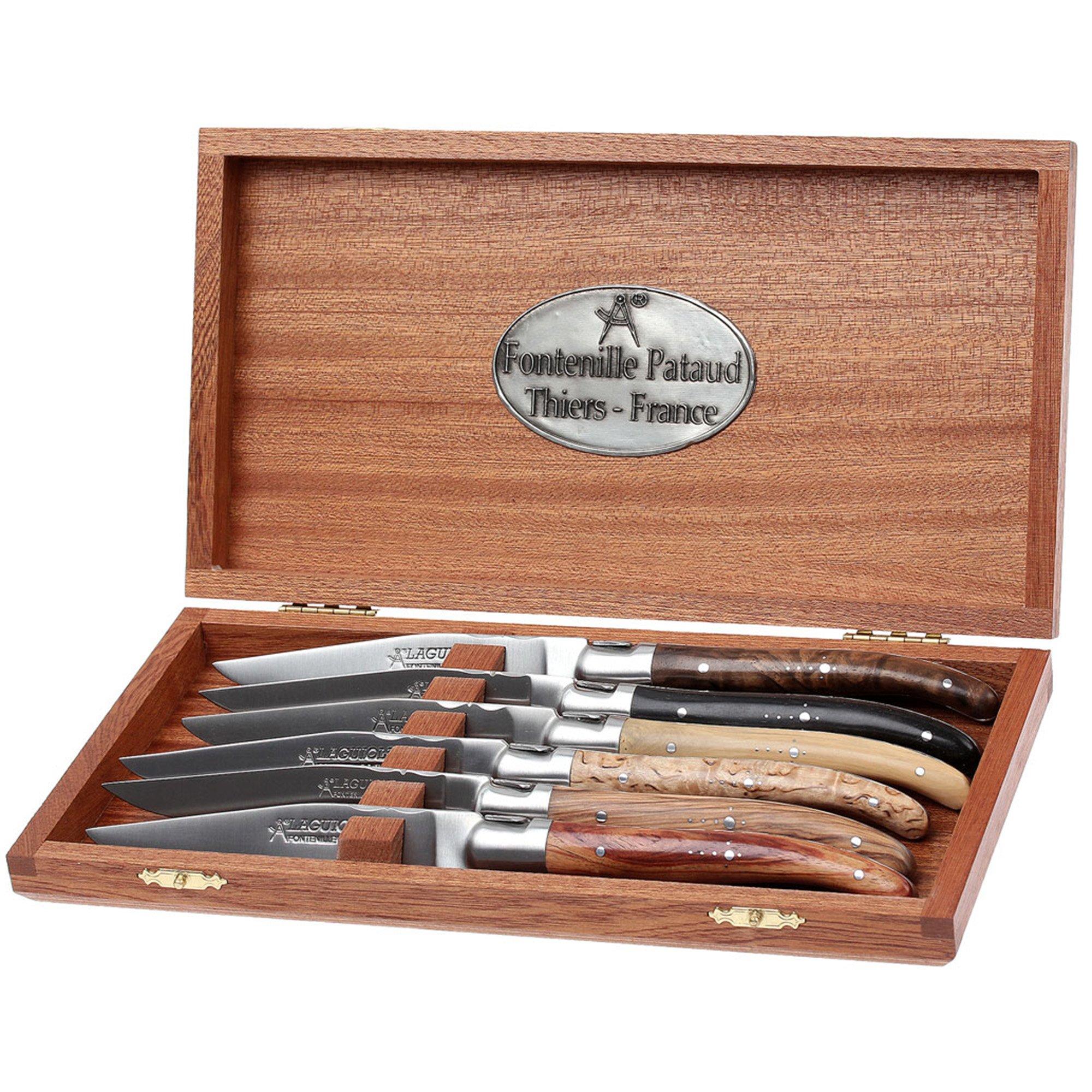 HOMQUEN Gold Steak Knives, 8 Piece Premium Stainless Steel Steak Knife Set,  Meat Knife Sets, German Steak Knives Serrated, Tomato Knife, For Home