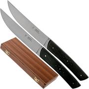 Fontenille Pataud Le Thiers juego de cuchillos para carne madera de ébano, TR2TE 2 unidades