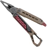 Gerber Stakeout Spark 1070226, Black Oxide Stainless Steel, Red/Coyote Brown, pinza multiuso