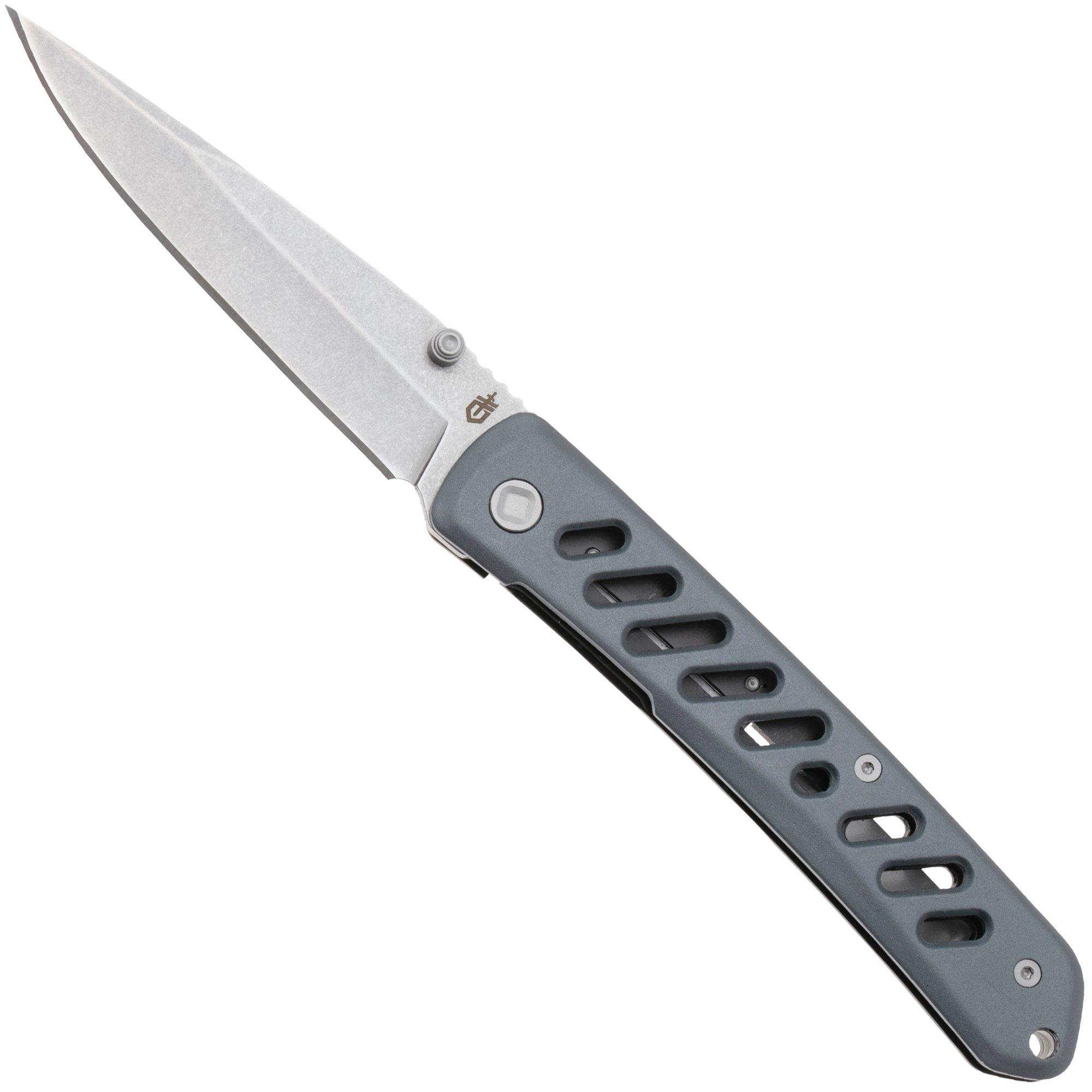 Gerber Affirm 1074310, Stonewashed 7Cr17Mov, Blue Aluminium Taschenmesser