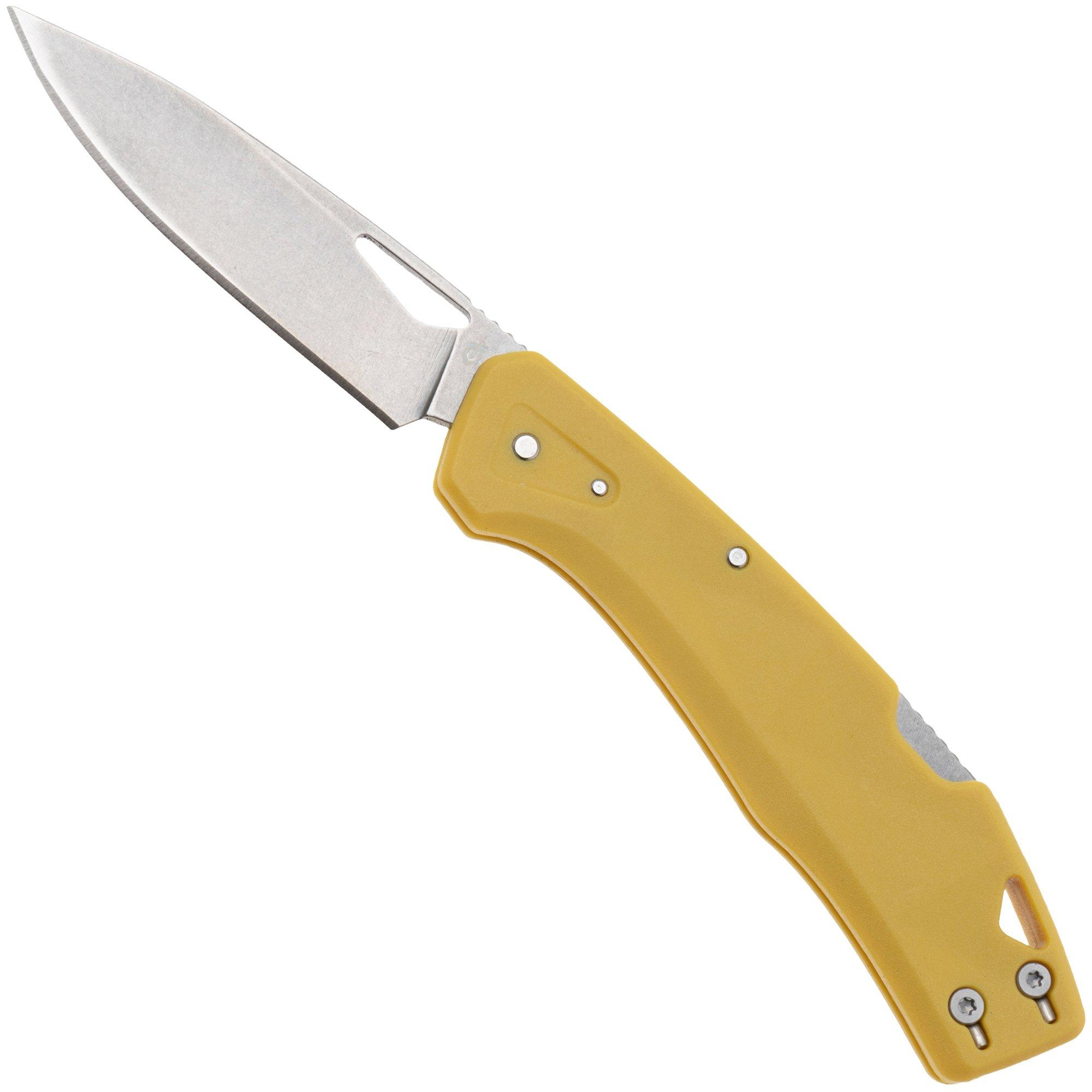 Nóż składany Gerber LST 1074520, Stonewashed 440A, Yellow Nylon