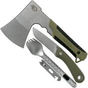 Gerber Pack Hatchet, Spine fixed knife & Devour spork Box EFS