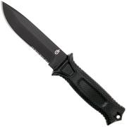 Gerber Strongarm Fixed Blade Black SE 30-001060N, lame semi-dentelée