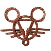 GiantMouse Copper GM Mouse Head Logo Bead