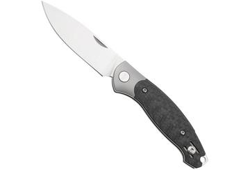 GiantMouse ACE Farley V2 TI-B-CF Satin Elmax, Titanium Bolster, Carbon Fiber, zakmes, Ansø en Voxnaes design