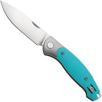 Bild für GiantMouse ACE Farley V2 TI-ROBIN-G10 Satin Elmax, Titanium Bolster, Robin's Egg Blue G10, Taschenmesser, Ansø und Voxnaes Design