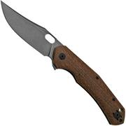 GiantMouse ACE Jutland Burlap Canvas Micarta PVD Vanadis 4E, zakmes