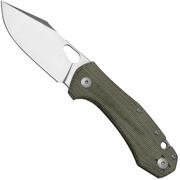 GiantMouse ACE Atelier, Elmax, Green Canvas Micarta couteau de poche