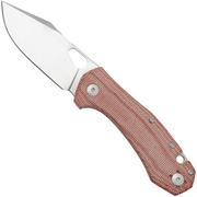 GiantMouse ACE Atelier, Elmax Stonewashed, Red Canvas Micarta, couteau de poche