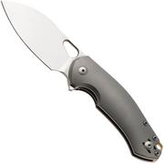 Afbeelding voor GiantMouse ACE Biblio XL Satin CPM MagnaCut, Textured Titanium, zakmes, Ansø en Voxnaes design