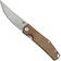 Image for GiantMouse ACE Clyde Natural Canvas Micarta, Brass, pocket knife, Ansø en Voxnaes design