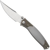 Afbeelding voor GiantMouse GM14 Limited Edition, Satin Uddeholm Vanax SuperClean, Titanium & Green Micarta Inlays, zakmes