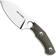 Afbeelding voor GiantMouse GMF1-MG Satin MagnaCut, Green Canvas Micarta, Leather Sheath, vaststaand mes