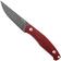 Afbeelding voor GiantMouse GMF2-P-R, Blackwashed N690, Red G10, Black Leather Sheath, vaststaand mes