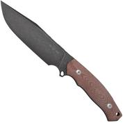 GiantMouse GMF4 Red Canvas Micarta, vaststaand mes, Ansø en Voxnaes design