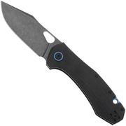 Giantmouse ACE Grand Blackout GRAND-BLACKOUT Blackwashed CPM MagnaCut, Black Canvas Micarta coltello da tasca