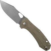 GiantMouse ACE Grand, Green Canvas Micarta navalha