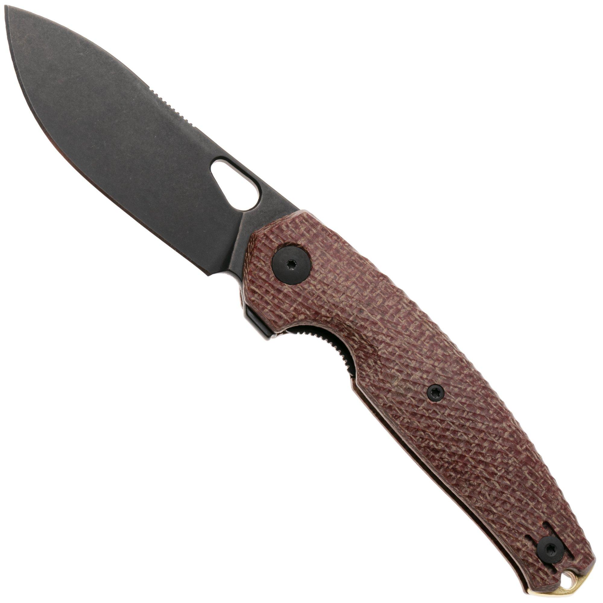 GiantMouse ACE Jagt JAGT-BURLAP-PVD, PVD Elmax, Burlap Micarta, zakmes