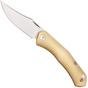 Image for GiantMouse ACE Jutland JUTLAND-SJ-BRASS, Stonewashed CPM S90V, Milled Brass pocket knife, Ansø and Voxnaes design