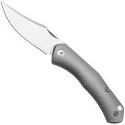 GiantMouse ACE Jutland JUTLAND-SJ-TI, Satin CPM S90V Grey Milled Titanium zakmes, Ansø en Voxnaes design