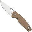 GiantMouse ACE Nimbus V2 Natural Canvas Micarta pocket knife, Ansø en Voxnaes design