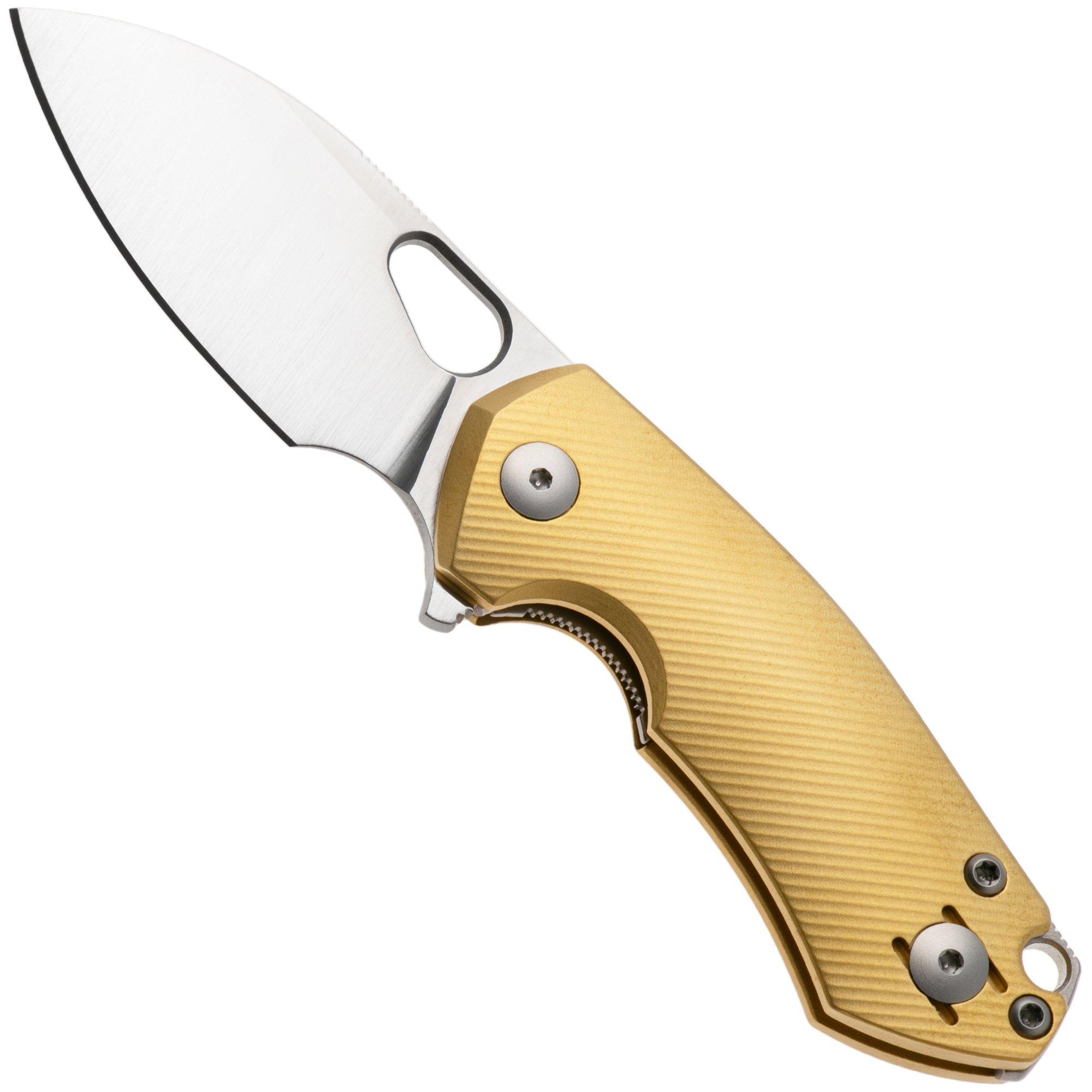 GiantMouse ACE Riv RIV-LL-BRASS Satin Magnacut, Brass, Taschenmesser, Ansø und Voxnaes Design