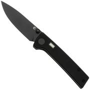 Glow Rhino Fermi FERMI-XG-ZG, PVD D2, Black G10 Black Thumbstud, coltello da tasca