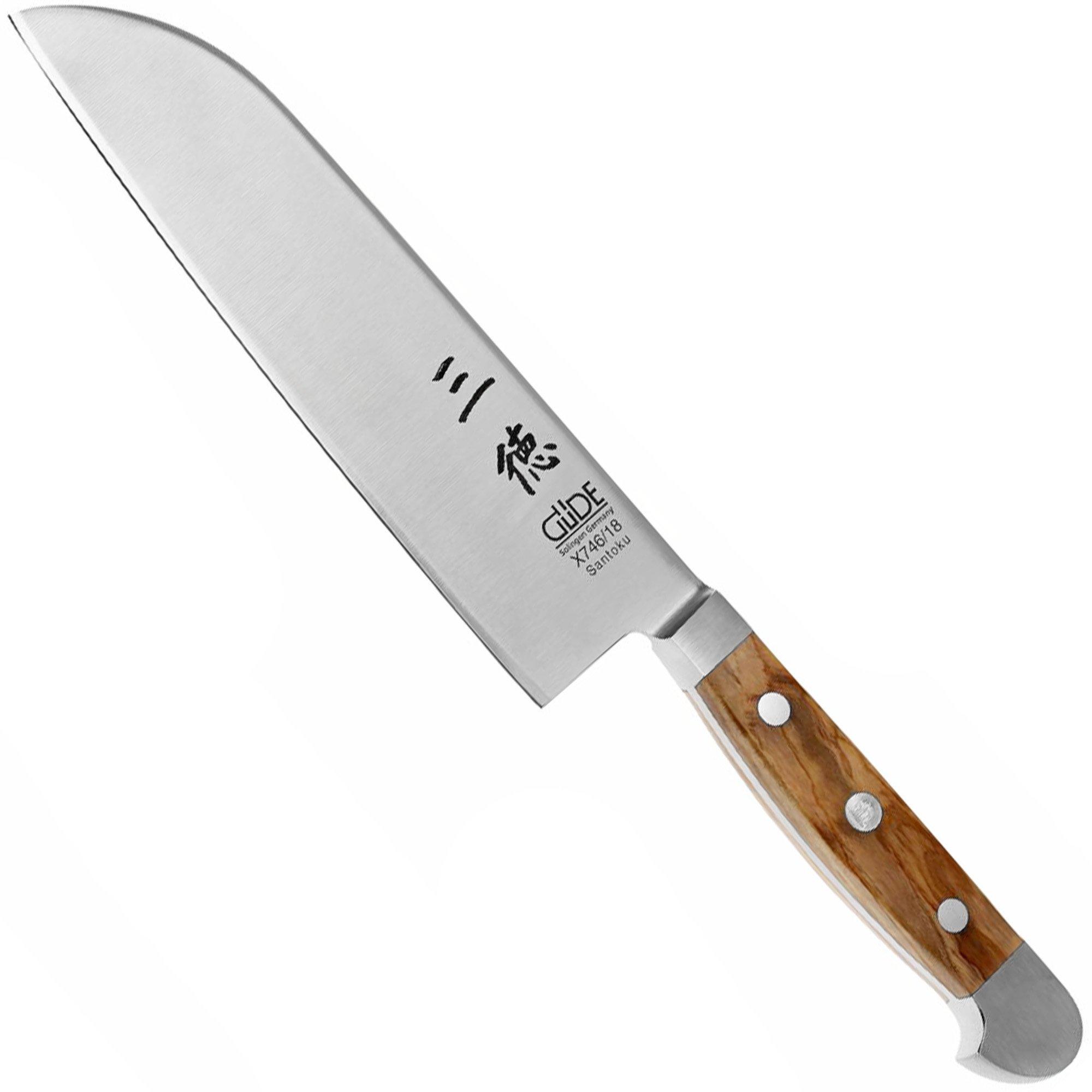 Nóż santoku Güde Alpha Olive, X746/18