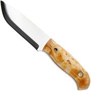 Afbeelding voor Helle Polaris 200675, Satin 14C28N,  Curly Birch bushcraftmes