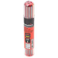 Image for Hultafors Dry Marker Refills 650120 graphite grey, red and yellow, mechanical pencil refill, 10 pieces