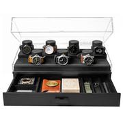Obraz dla Ekspozytor na zegarki Holme & Hadfield The Collector Watch Display Case COL-B czarny, na 7 sztuk